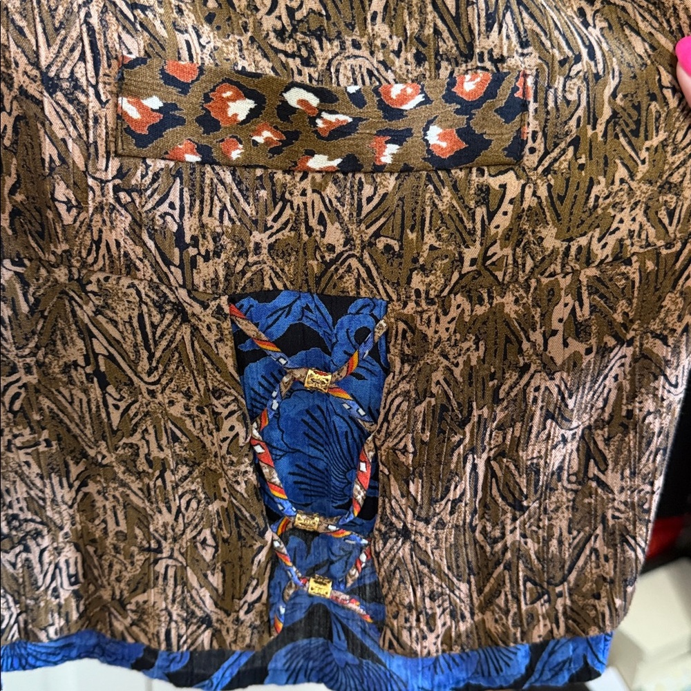 Vintage 80's CAROLE LITTLE novelty print oversized boyfriend blazer Size XL-1X - Picture 6 of 7